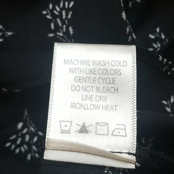 Max Studio Black Print Chiffon Ruffle Blouse - Picture 5 of 6